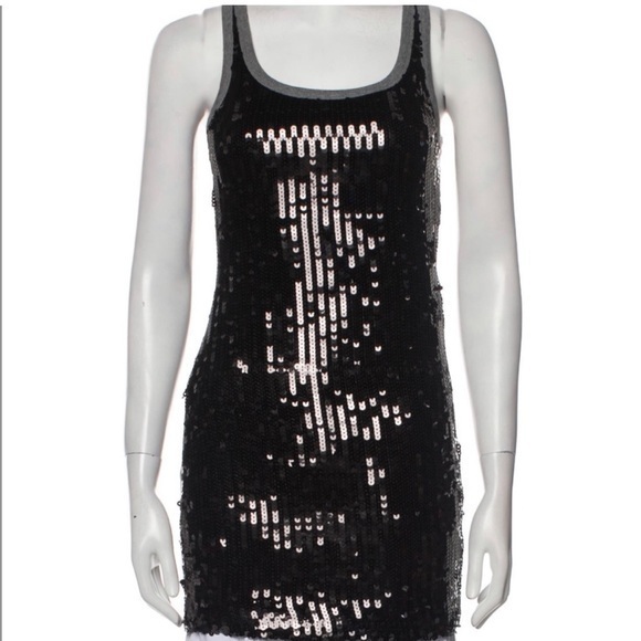 NWT Dolce & Gabbana Sequin Mini Dress with black sequins size xs